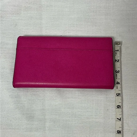 Y2K vintage Victoria's Secret Pink Clutch / Leather Long Wallet Gold Hardware - Picture 11 of 11